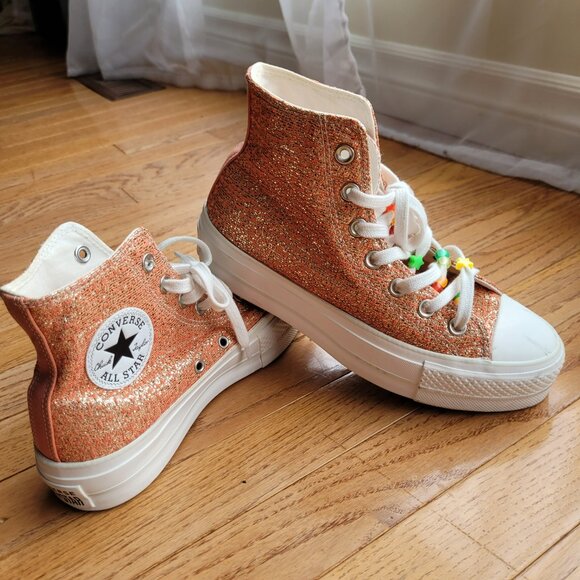 Converse Chuck Taylor All Star Lift High Metallic Shimmer W6.5 - Picture 1 of 12